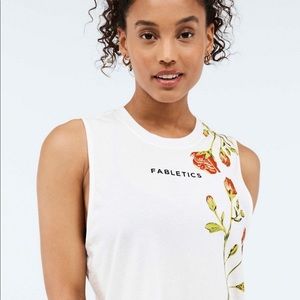 Cropped Floral Muscle Tank